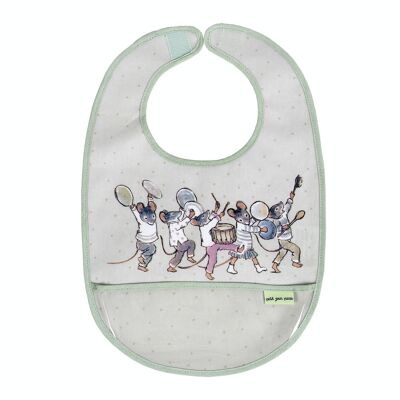 ERNEST AND CÉLESTINE ROSE OIL COATED CANVAS BIB