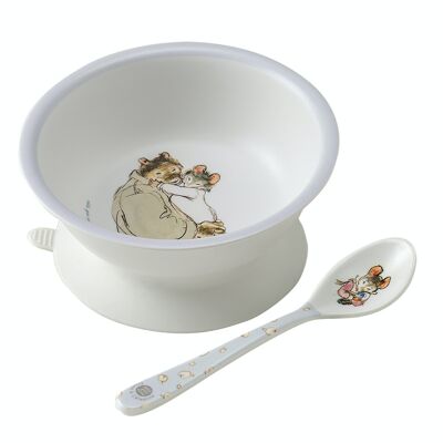 ERNEST AND CELESTINE SUCTION CUP BOWL WITH SPOON