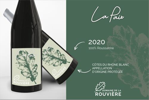 LA PAIX 2020 - Vin Blanc Biodynamique - Côte du Rhône