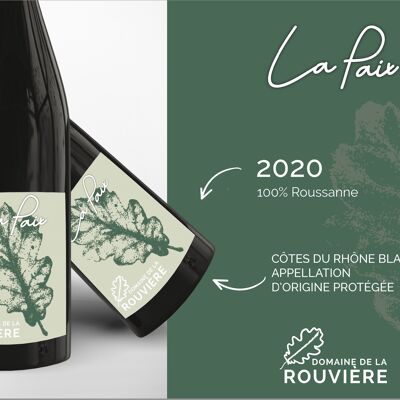 LA PEACE 2020 - Vino Blanco Biodinámico - Côte du Rhône