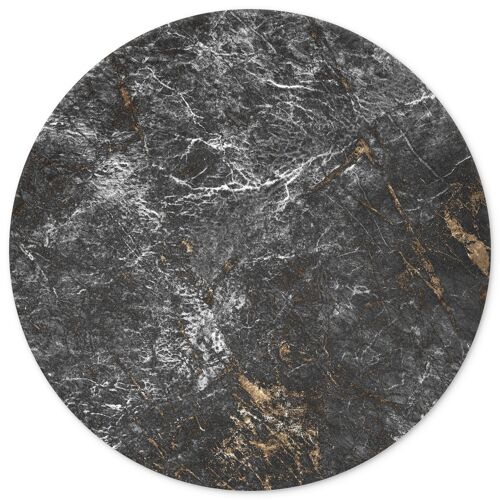 Wall circle marble black - best value collection - round painting