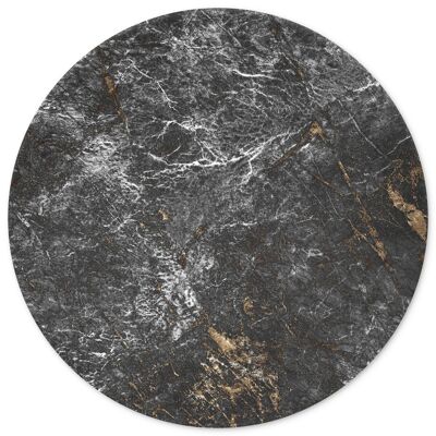 Wandkreis aus schwarzem Marmor – preisgünstige Kollektion – runde Malerei