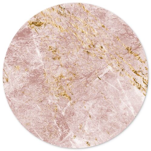 Wall circle marble pink - best value collection - round painting