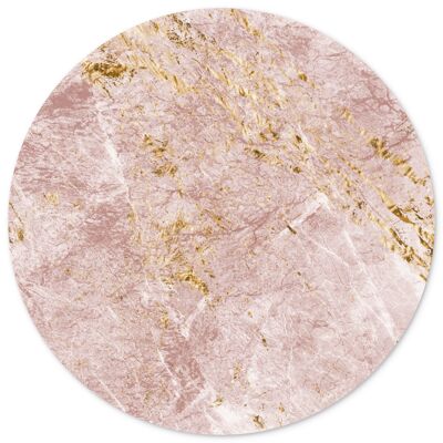 Cerchio da parete in marmo rosa - collezione dal miglior rapporto qualità-prezzo - dipinto rotondo