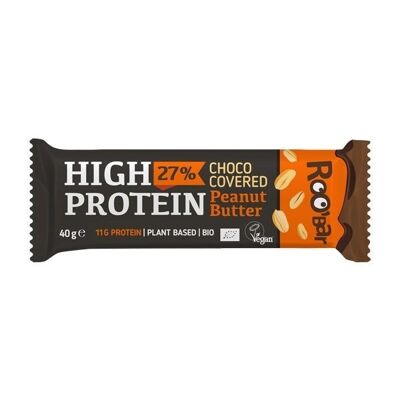 Chocolate-covered Peanut protein bar, 40 g, Roobar