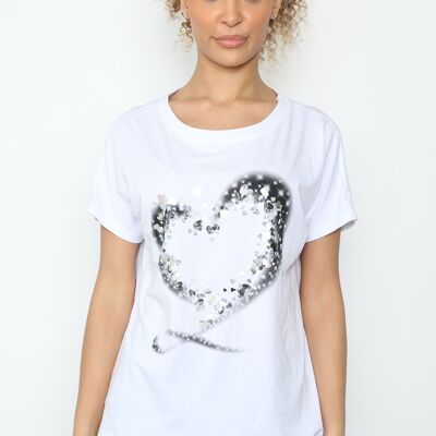 Camiseta con diseño de corazón