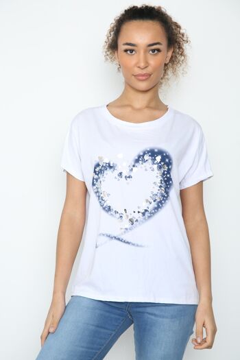 T-shirt avec motif cœur 4