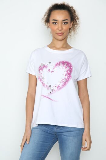 T-shirt avec motif cœur 6
