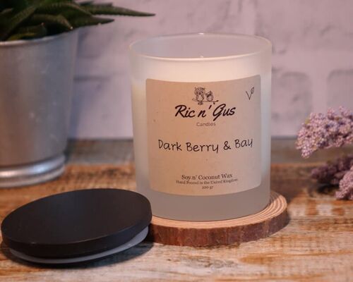 Dark Berry And Bay Scented Candle Soy & Coconut Wax