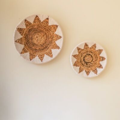 decoración de paredes | cesta de pared | frutero | Cuenco decorativo ADARI de fibra de plátano (2 tamaños)