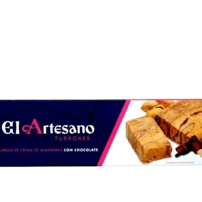 TORRONE MORBIDO ALLE MANDORLE CON CIOCCOLATO 130g