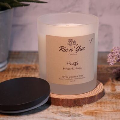 Bougie parfumée Hugs (Butterfly Hugs) Cire de soja et de noix de coco