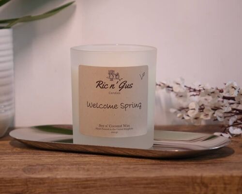Welcome Spring Scented Candle Soy & Coconut Wax