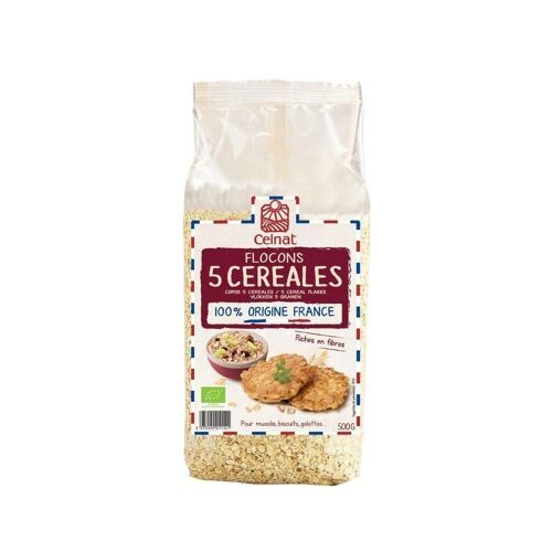 FLOCONS 5 CEREALES TOASTES 100% FRANCE