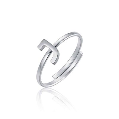 Steel ring with letter j