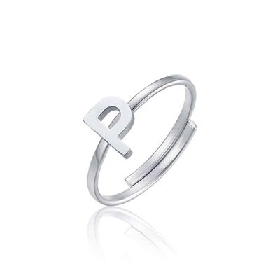 Steel ring with letter p