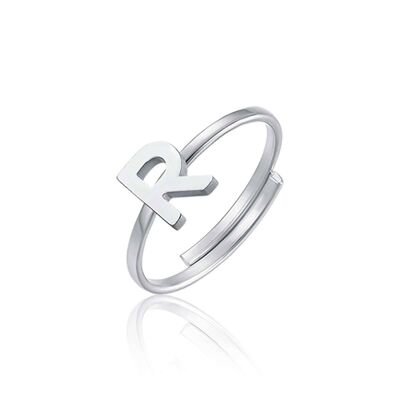 Steel ring with letter r