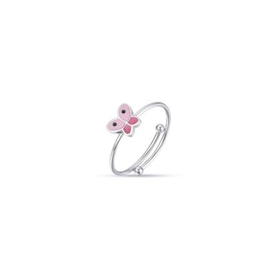 Anillo junior acero con mariposa