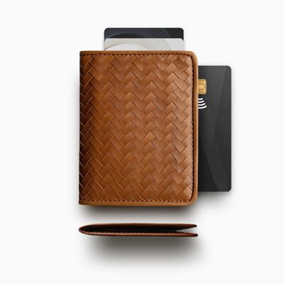 Herringbone Wallet, Tan