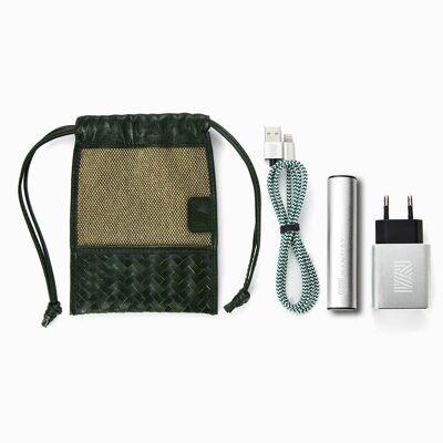 TechPack a spina di pesce, verde corsa