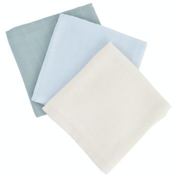 Lot de 3 langes 60x60 cm unis Arc-en-ciel - Arctique 2