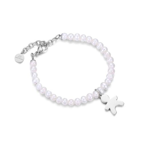 Bracciale con perle e bambino