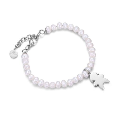 Bracciale con perle e bimba