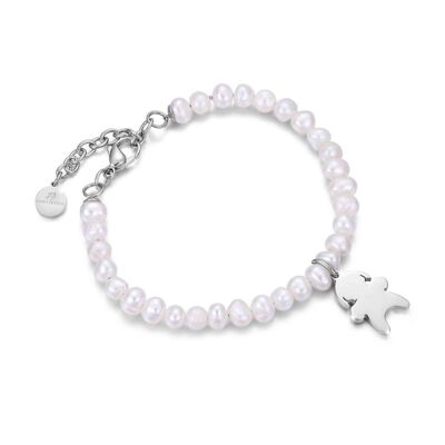 Bracelet with pearls and girl