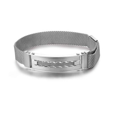 Bracelet with steel plate