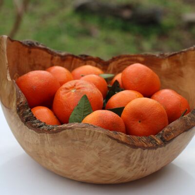 Irregular olive wood salad bowl