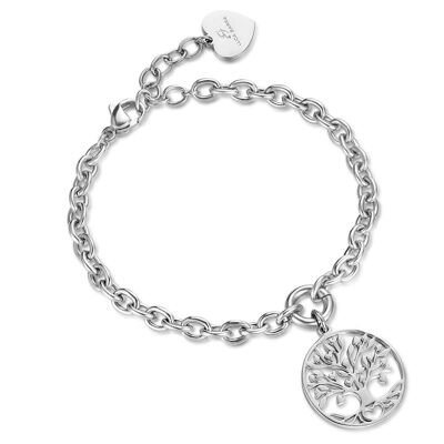 Bracciale in acciaio con albero della vita 2