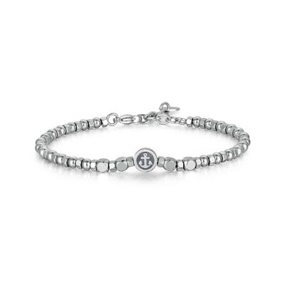 Steel bracelet with 2 anchor