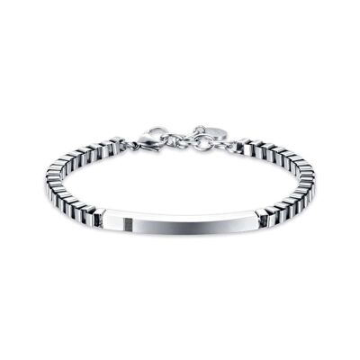 Steel bracelet with black crystals 2