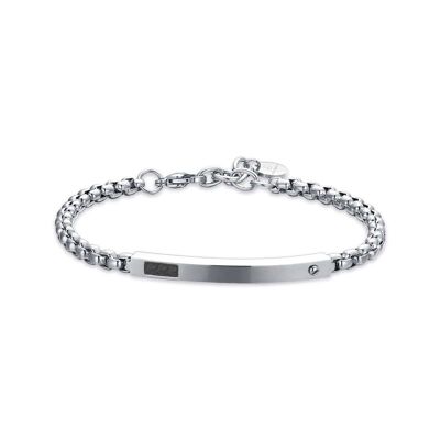 Steel bracelet with black crystals 3