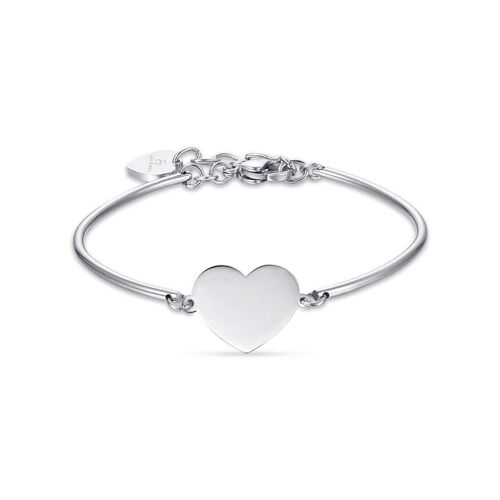 Bracciale in acciaio con cuore 6