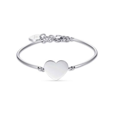 Steel bracelet with heart 6
