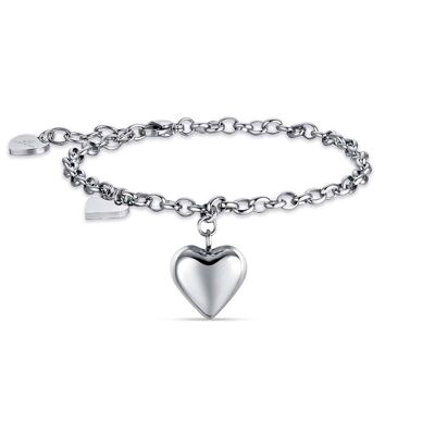 Steel bracelet with hearts 1
