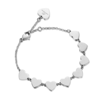 Steel bracelet with hearts 3