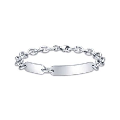 Steel bracelet with steel element