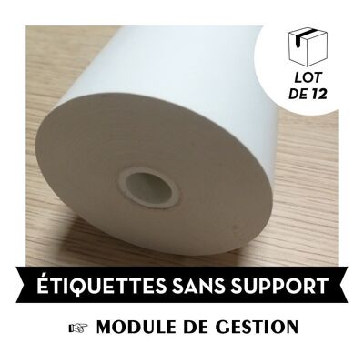 LABEL without support 80x25mm - mother module - for GRAVITY equipment (box of 12 rolls)