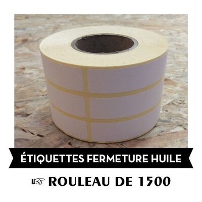Regulatory labels for oil closure - roll of 1500