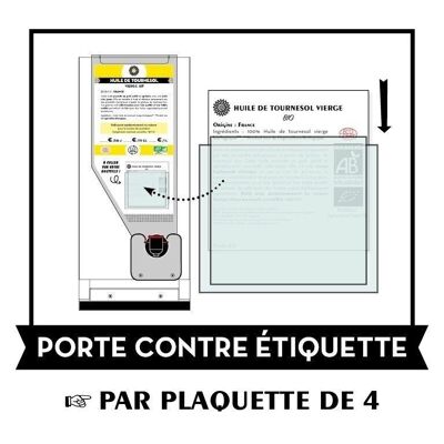 Porte Contre étiquette - Plaquette x4
