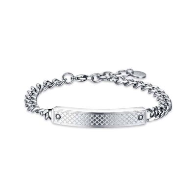 Steel bracelet with plate 3