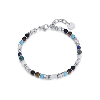Steel bracelet with multicolor stones 5
