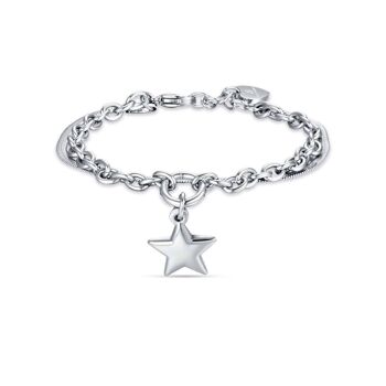 Bracelet en acier avec étoile 1