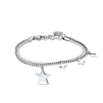 Bracelet en acier avec étoile 2