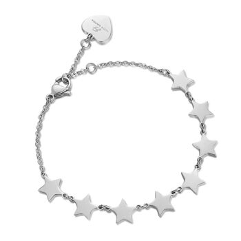 Bracelet en acier avec étoiles 1