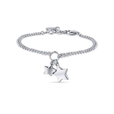 Pulsera de acero con 2 estrellas