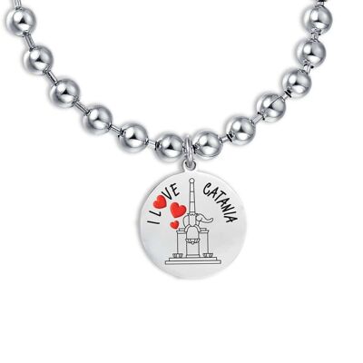 I love catania 2 steel bracelet