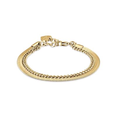 Brazalete de acero IP dorado 1